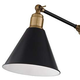 Wray Black and Antique Brass Adjustable Hardwire Wall Lamp by 360 Lighting | www.lampsplus.com | Lamps Plus