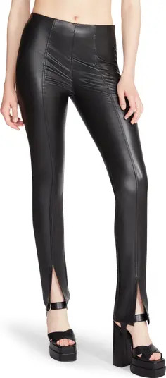 Steve Madden Anastasia Split Hem Faux Leather Leggings | Nordstrom | Nordstrom