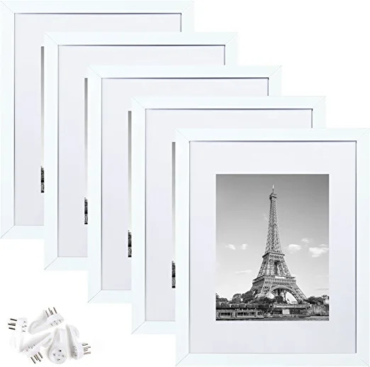 Amazon.com - upsimples 11x14 Picture Frame Set of 5, Display Pictures 8x10 with Mat or 11x14 With... | Amazon (US)