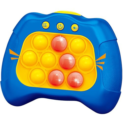 Pop Game Toy for Kids, Quick Push Puzzle Handheld Game Light up Fidget Toy, Bubble Sensory Toys, Ages 3-12 (Blue) | Amazon (US)