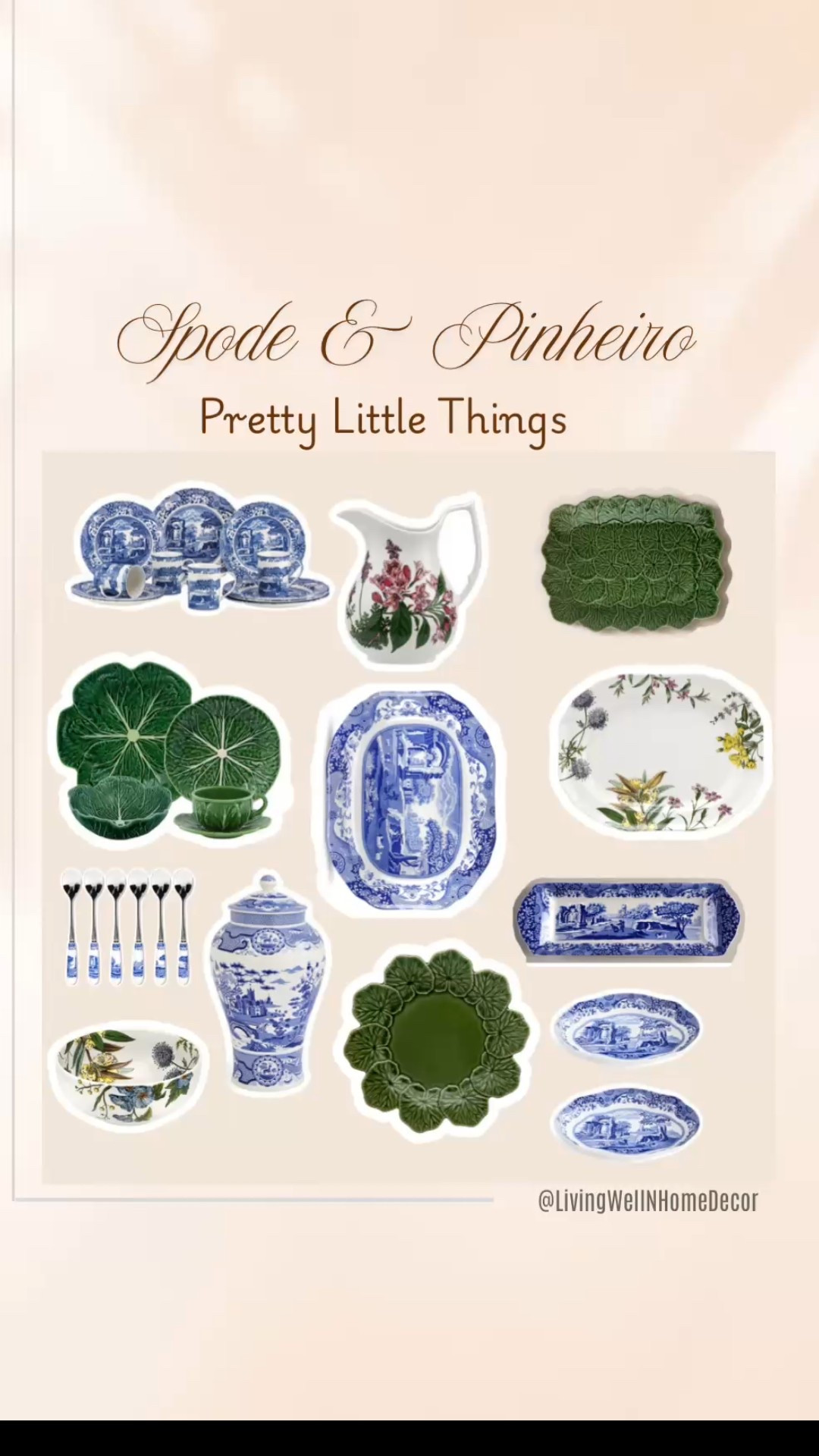 All the pretty little things from Spode Blue Italian collection and Bordallo Pinheiro Green Cabbage collection. 

#LTKHome #LTKOver40 #LTKvlog