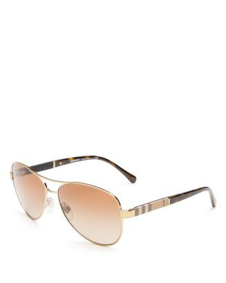 Burberry  London Check Aviator Sunglasses, 59mm  | Bloomingdale's Jewelry & Accessories All Jewel... | Bloomingdale's (US)