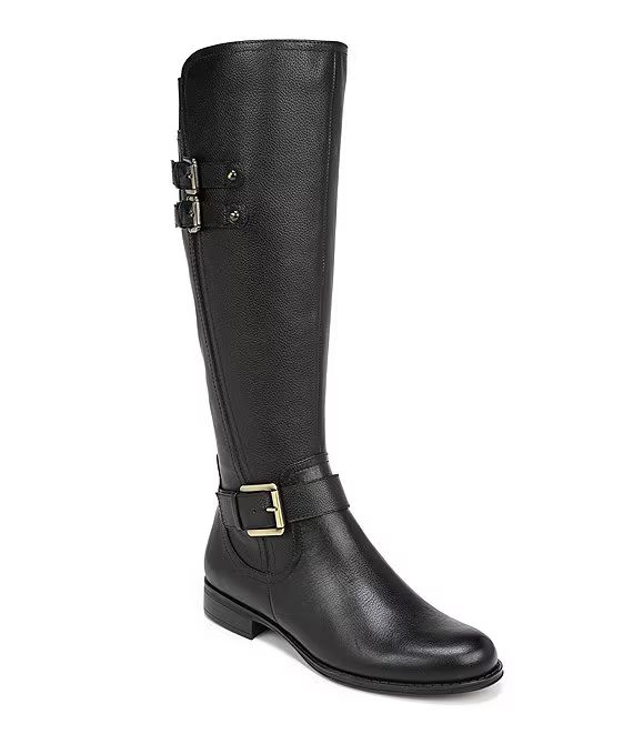 Naturalizer Jessie Wide Calf Leather Buckle Riding Boots | Dillard's | Dillard's