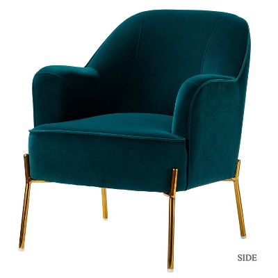 Odo Upholstered Accent Arm Chair Velvet | Karat Home | Target