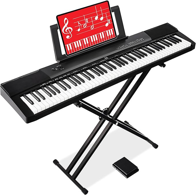 Best Choice Products 88-Key Full Size Digital Piano Electronic Keyboard Set for All Experience Le... | Amazon (US)