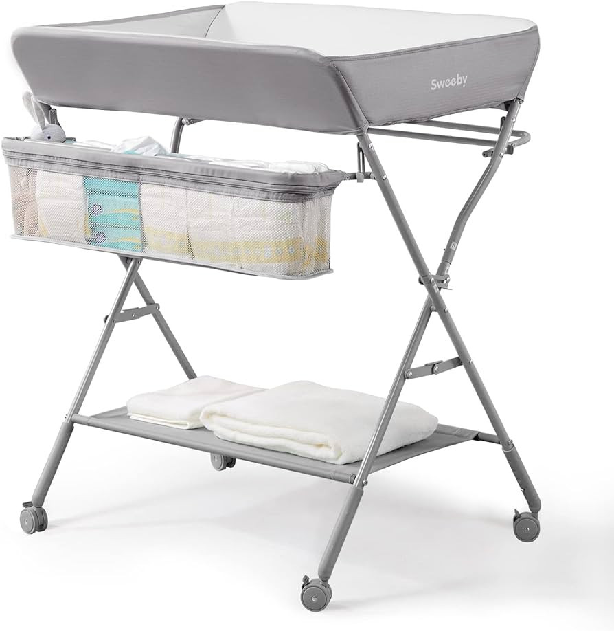 Sweeby Infant Changing Table with Changing Pad, Changing Table Portable Pad Nursery Furniture Bab... | Amazon (US)