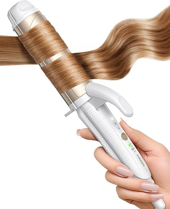 FURIDEN Lite Dual-Voltage Curling Iron: 110V-240V 1 1/2 Inch Ceramic Wide Barrel 2-in-1 Curling I... | Amazon (US)