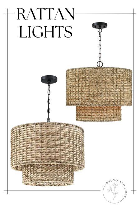 Rattan light fixtures chandeliers pendants perfect for nursery dining room bedroom kitchen coastal vibes modern organic transitional farmhouse drum shade ceiling light bamboo jute lighting canopy tiered natural shade chandelier 

#LTKstyletip #LTKbaby #LTKhome