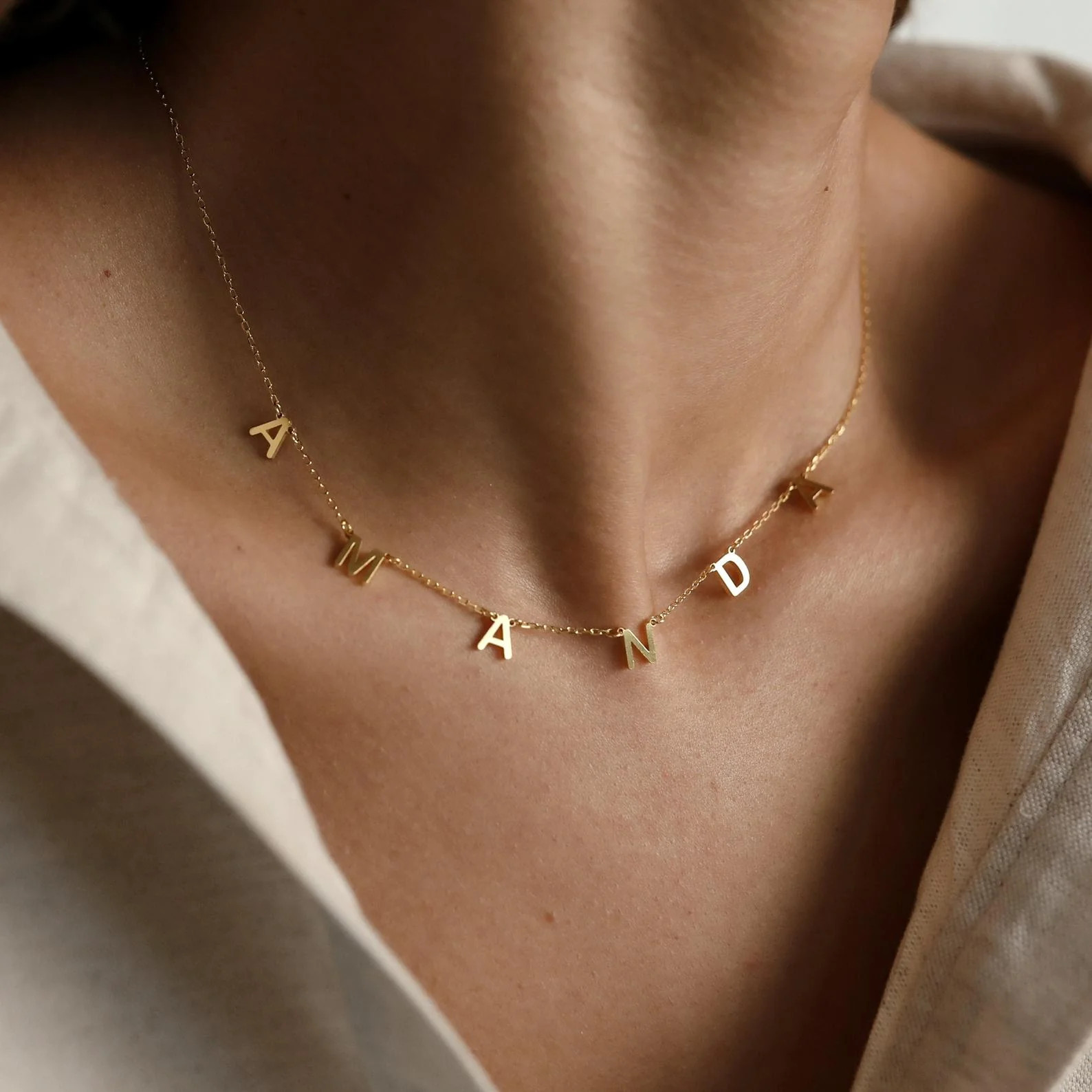 Alice Letter Name Necklace | Caitlyn Minimalist