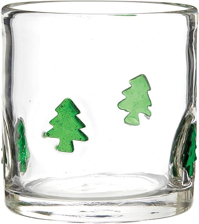 Slant Collections Christmas Glasses Double Old Fashioned Icon Handblown Cocktail Glass, 14-Ounce,... | Amazon (US)