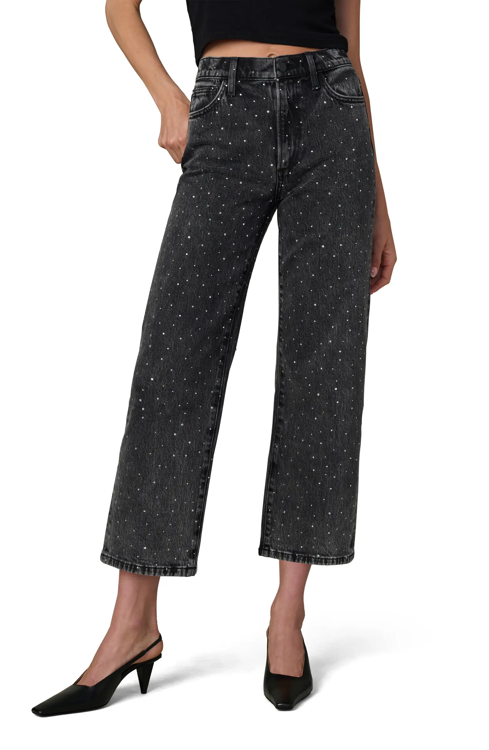 The Blake High Waist Crop Wide Leg Jeans | Nordstrom