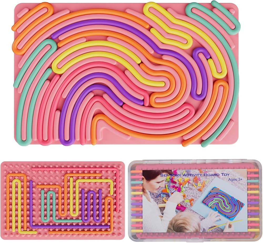 Sensory Fidget Toys for Kids Toddler Boy,Sensory Activity Board for Stress Anxiety Autistic ADHD, Calm Down Travel Airplane Essentials Toys for 3+ Year Old, Stuffers Gifts for Teen Girl | Amazon (US)