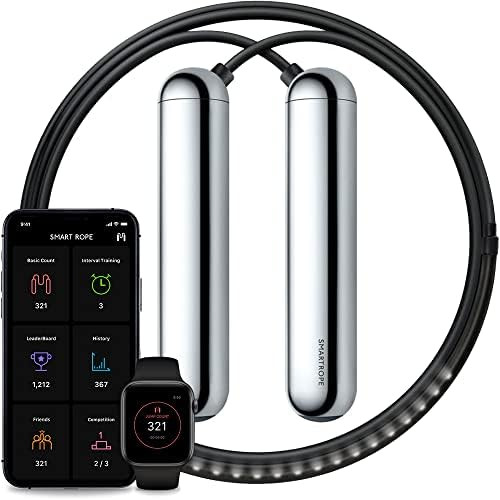 [Tangram Factory] Smart Rope - LED embedded Jump Rope - See your fitness data in MID-AIR | Amazon (US)