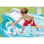 Intex 57165EP Gator 6.6ft x 5.6ft x 4in Outdoor Inflatable Kiddie Pool Water Play Center with Sli... | Target