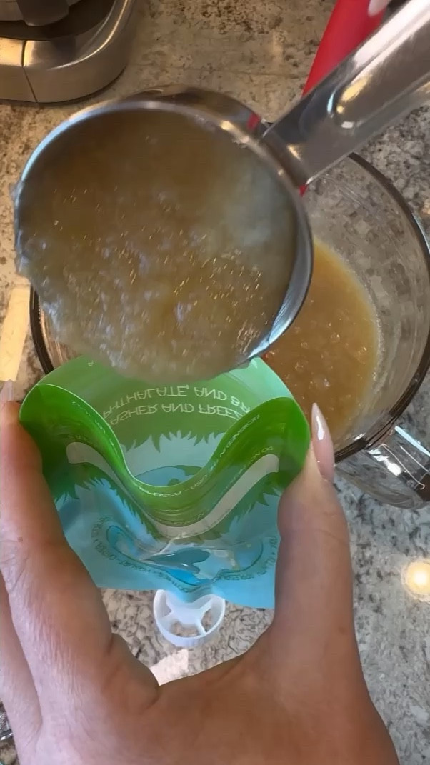 Easiest homemade applesauce 🍏 

Ingredients:
Granny Smith apples (i used about 11 smaller ones)
1/2 cup water
2 tsp cinnamon (or more if you want) 

Recipe:
Peel and remove the core of your apples, add to your instant pot with 1/2 cup water. Seal lid and cook on “pressure cook” for 5 min. Remove lid and add in cinnamon, give it a good mix and then fill your pouches or whatever containers you want to store it in. I like to make a big batch and then i freeze extras in ziplocs and thaw as needed. Enjoy!

#LTKfamily #LTKkids #LTKbaby