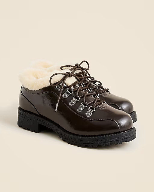 Nordic ankle boots in patent leather | J. Crew US