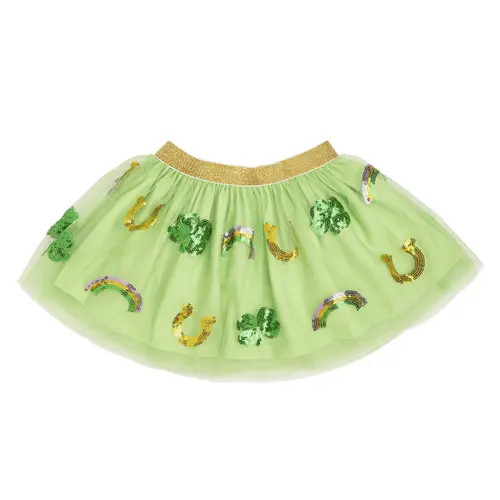 Sweet Wink Lucky Sequin St. Patrick's Day Tutu in Lime Green at Nordstrom, Size 6 | Nordstrom