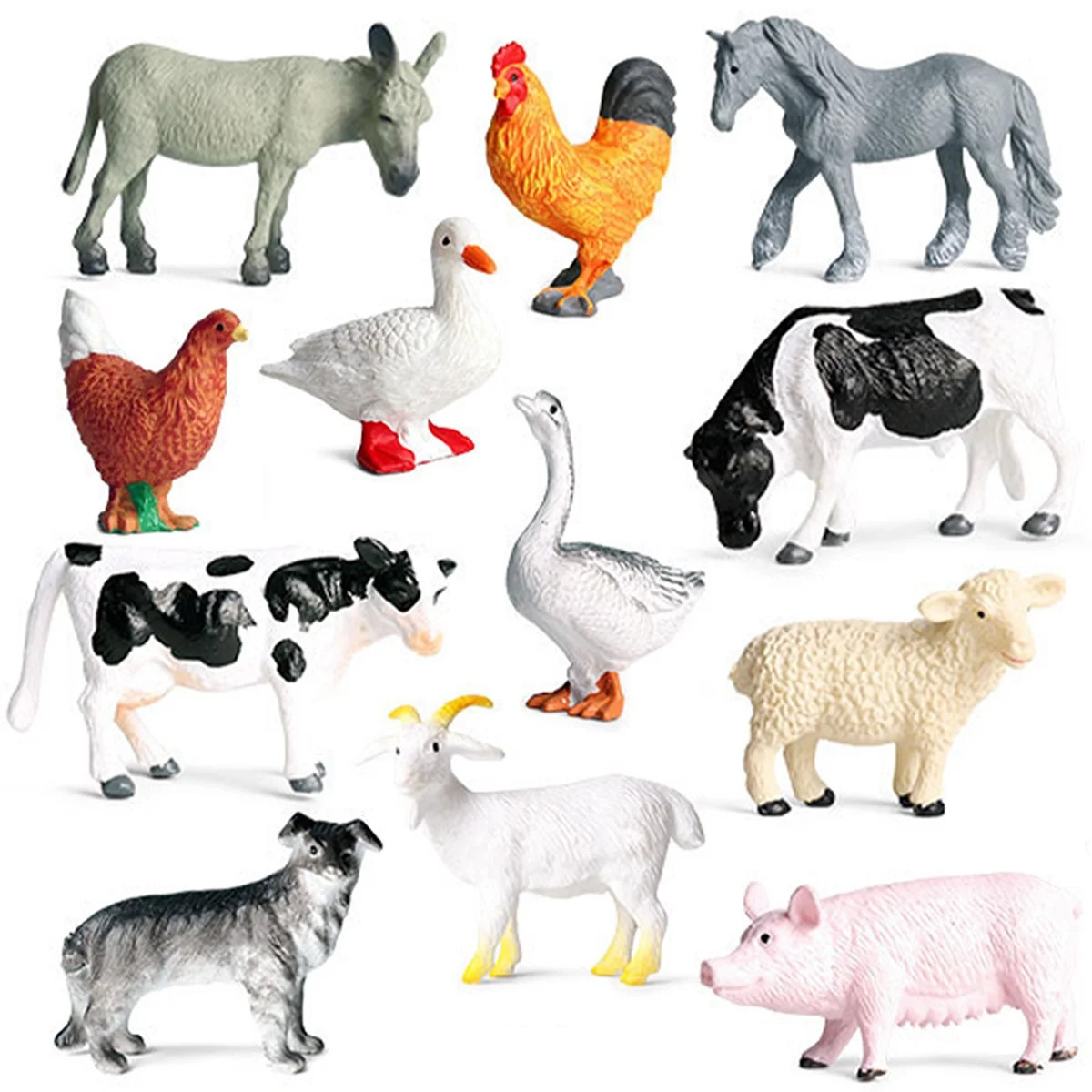 Tzgsonp 12 pcs Animal Figures Toy Set Realistic Farm Animal toys Sea Animal Statues Mini Penguin ... | Walmart (US)