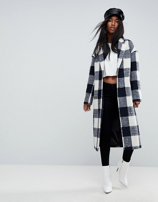 ASOS Check Slim Coat with Pocket Detail | ASOS US