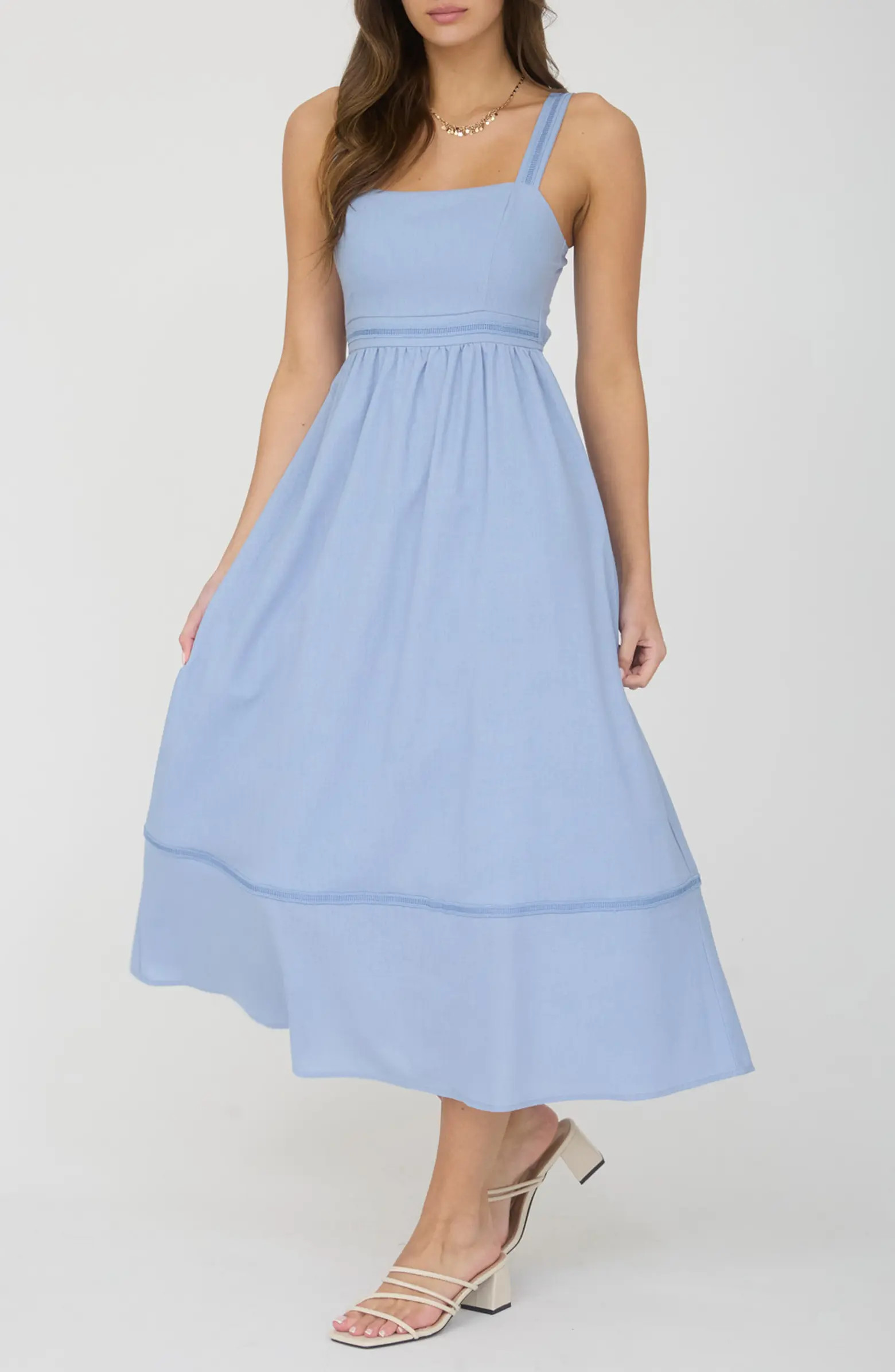 Blu Pepper Square Neck Midi Dress | Nordstromrack | Nordstrom Rack