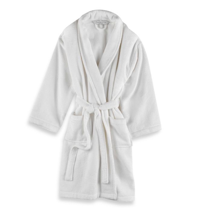 Wamsutta® Unisex Terry Bathrobe in White | Bed Bath & Beyond