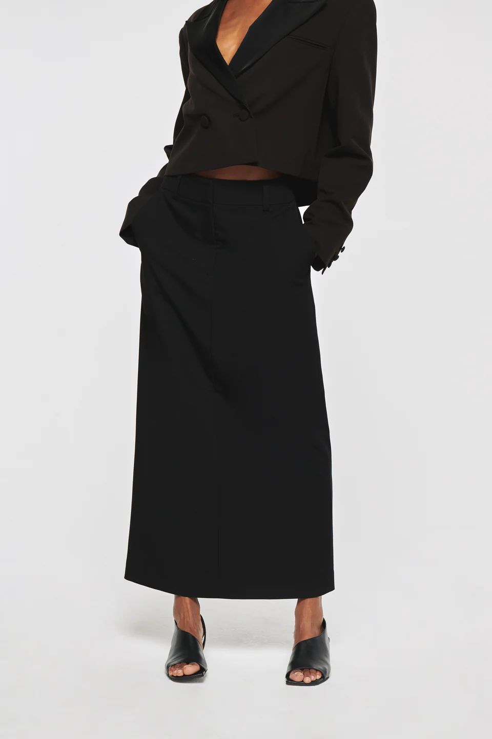 Lani | Tailored Maxi Skirt in Black | ALIGNE | Aligne UK