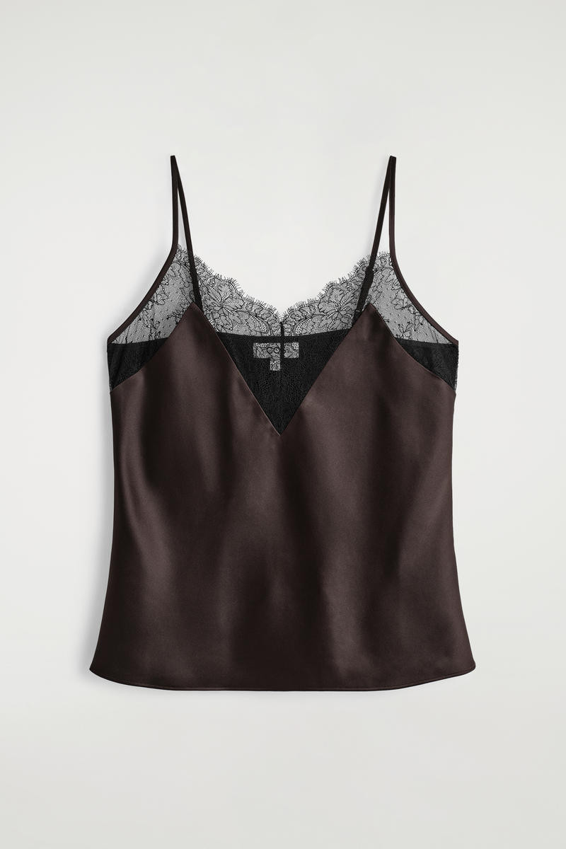 Lace-Trimmed Satin Cami Top | COS UK