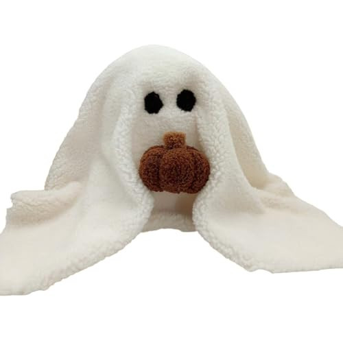 GUUZOGG Ghost with Pumpkin Pillow, 11 Inch Ghost Plush Toy Halloween Decor, Cute Soft Halloween Party Decoration Pillow, Birthday, Thanksgiving, Christmas, for Boys and Girls | Amazon (US)