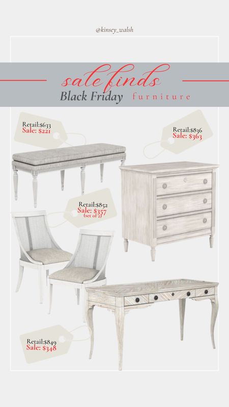 Black Friday furniture on sale dining chairs on sale. Chest of drawers on sale dresser on sale desk on sale home office on sale bedroom furniture on sale, dining room furniture on sale cyber Monday black Friday home goods home decor on sale.

#LTKsalealert #LTKCyberWeek #LTKhome