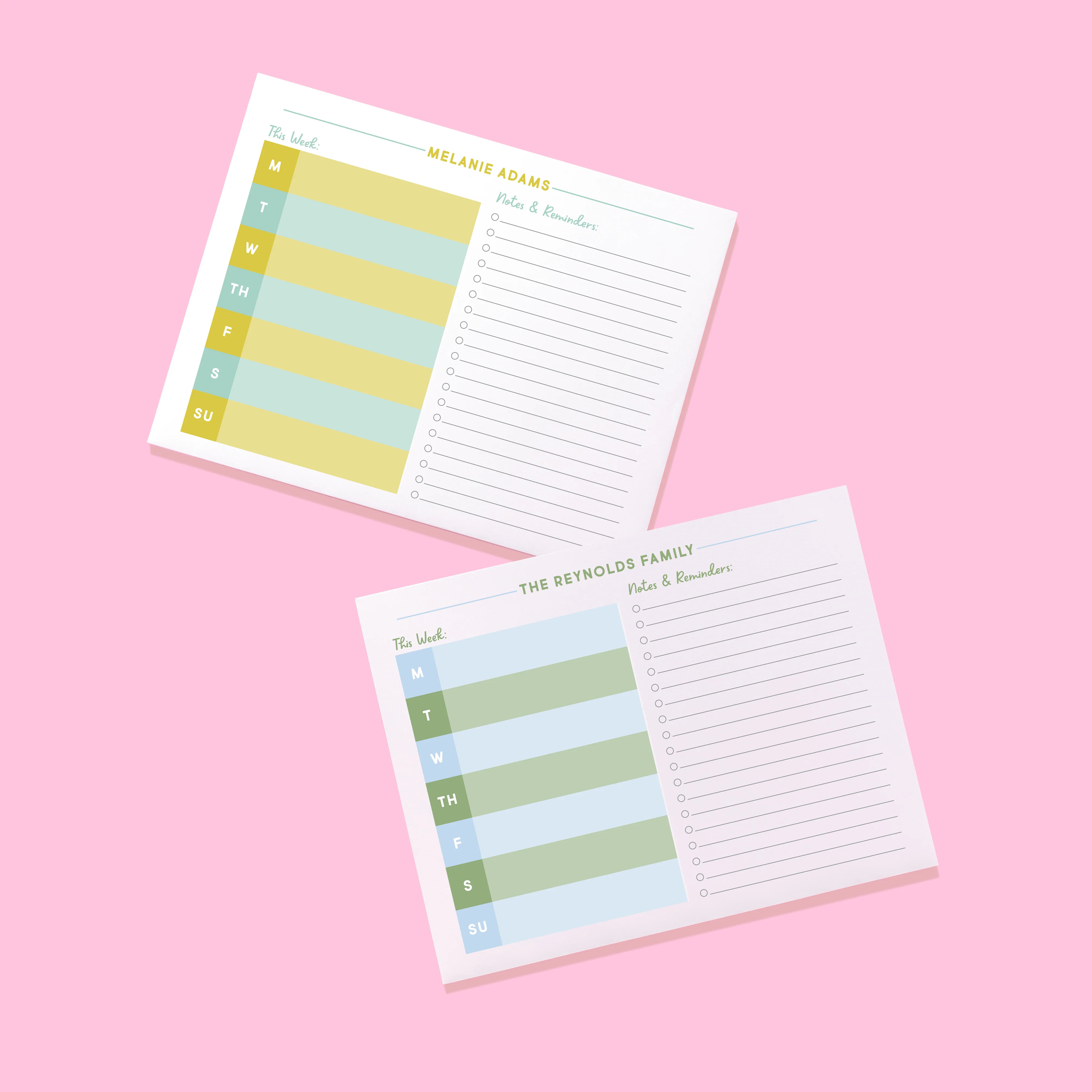 Personalized Weekly Family Planner | Joy Creative Shop