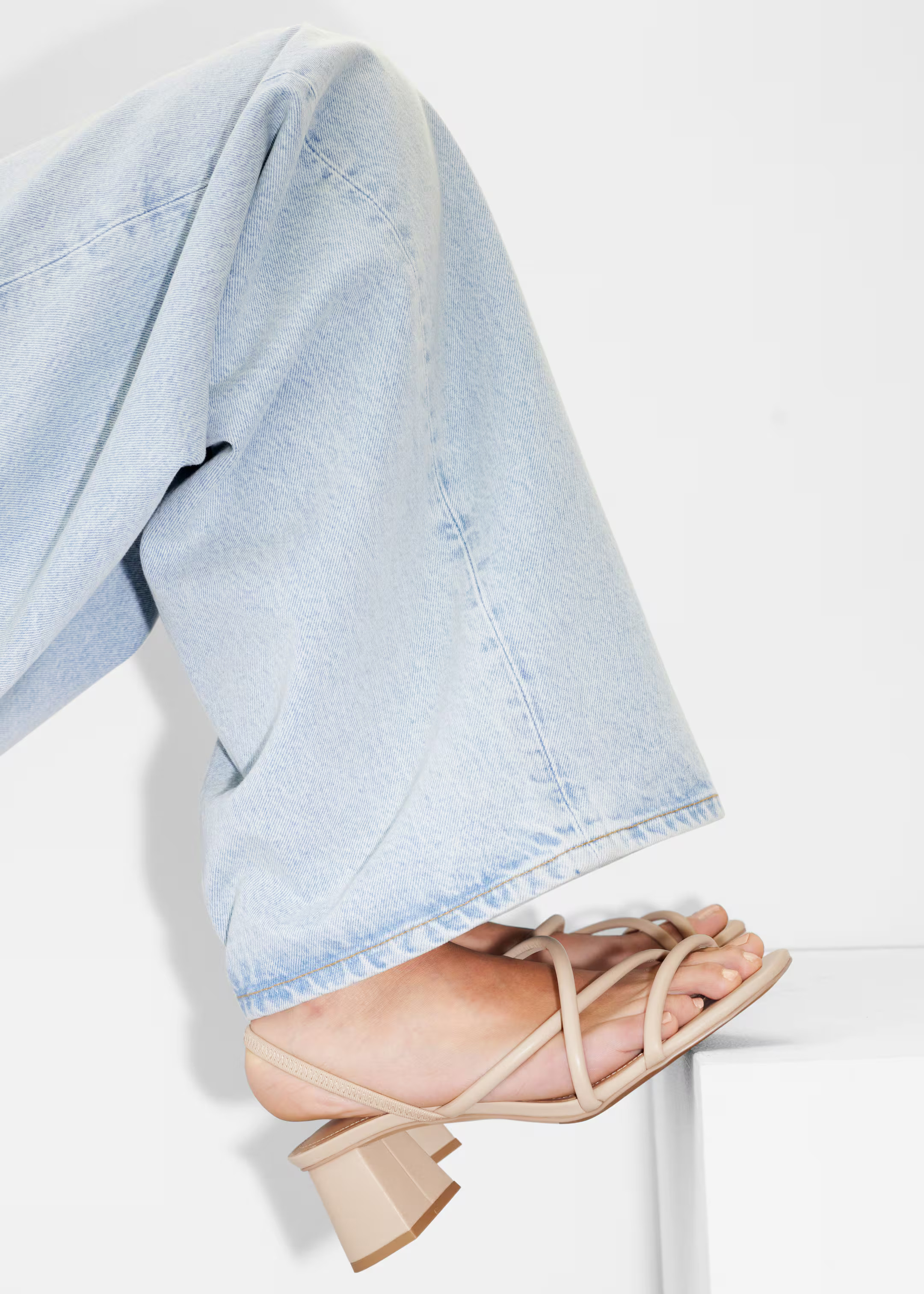 Strappy Block Heel Sandals - Beige - Heeled sandals - & Other Stories US | & Other Stories - US