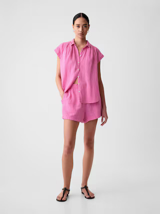 Crinkle Gauze Pull-On Shorts | Gap (US)