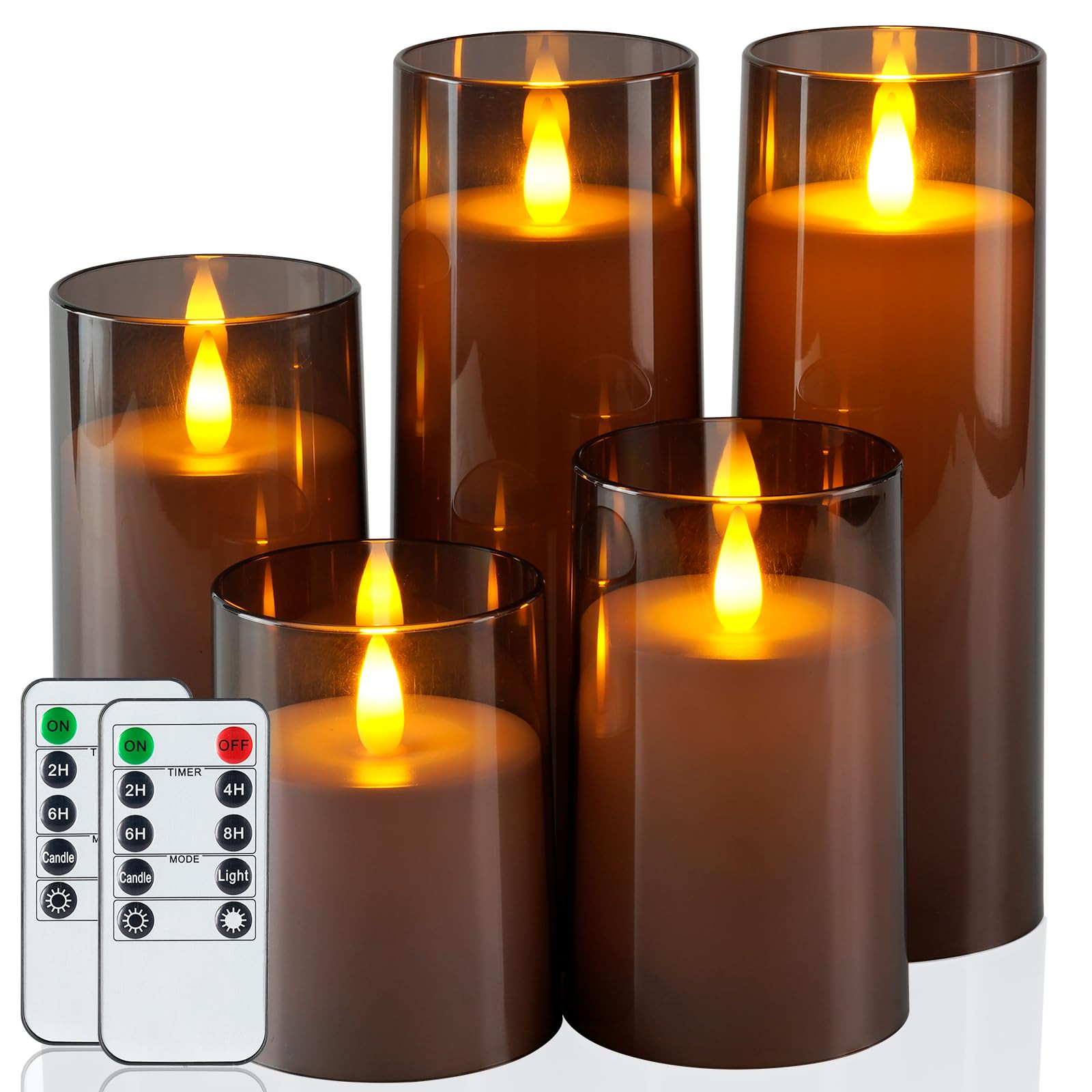Homemory Realistic Flickering Flameless Candles, Battery Operated Candles, LED Fake Electric Cand... | Amazon (US)