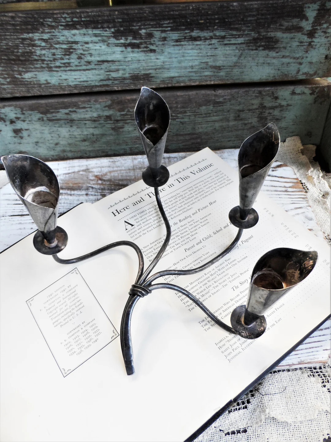 Vintage Silver Candelabra Hans Jensen Calla Lily Flower Denmark Candle Holder Candleholders Four ... | Etsy (US)