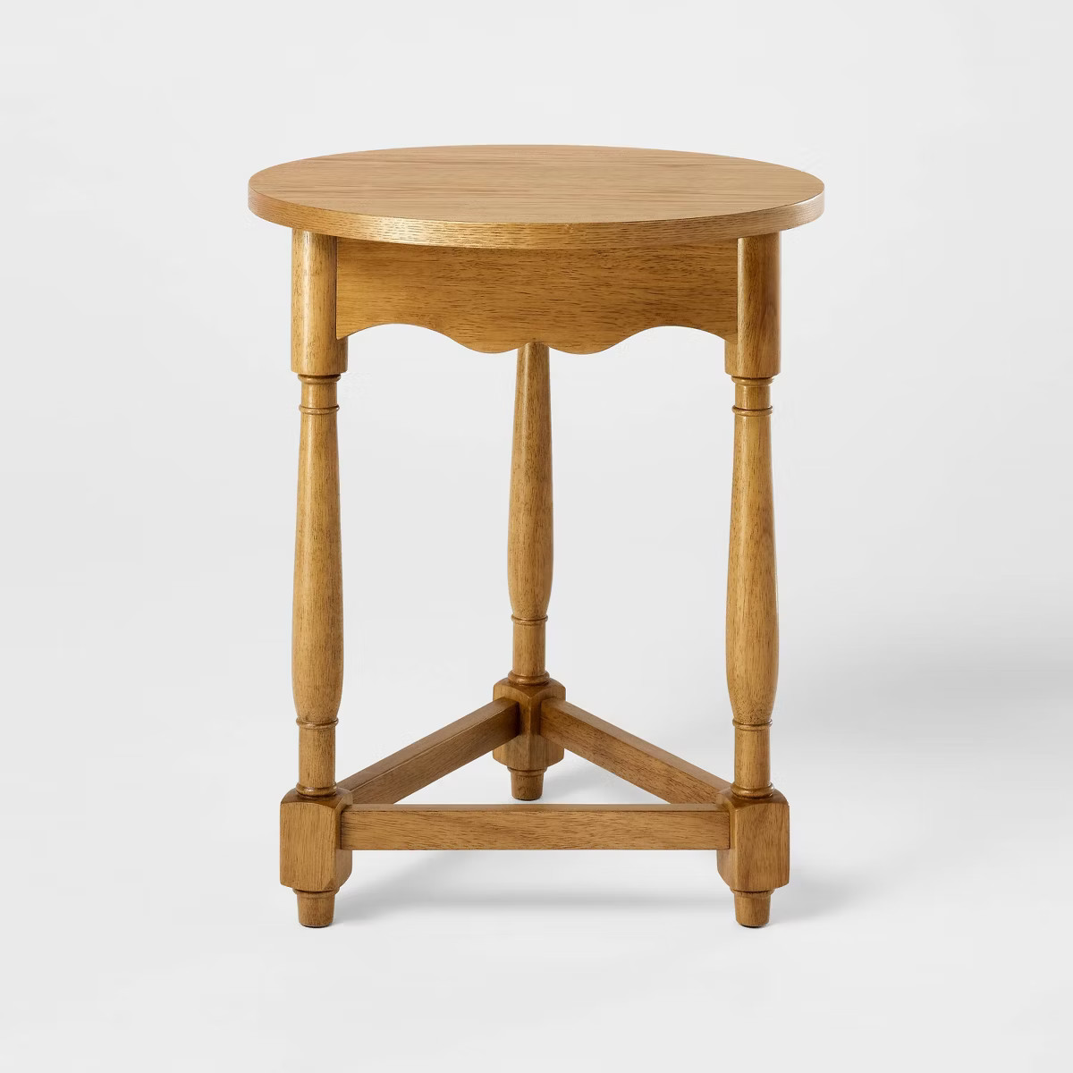Scalloped Accent Table Light Oak (FA/KD) - Threshold™ designed with Studio McGee | Target