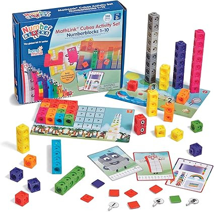hand2mind MathLink Cubes Numberblocks 1-10 Activity Set, 30 Preschool Learning Activities, Counti... | Amazon (US)