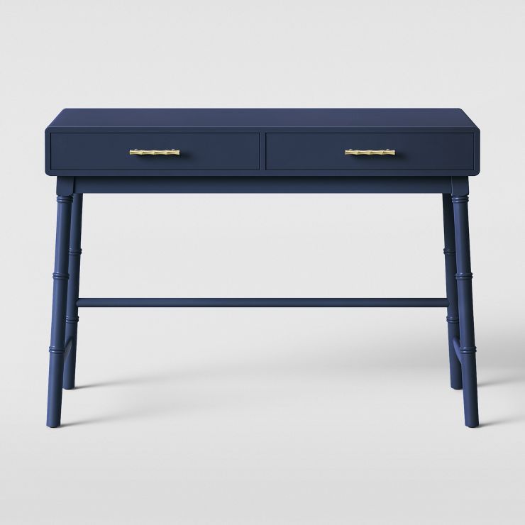 Oslari Wood Writing Desk with Drawers Blue - Threshold™ | Target