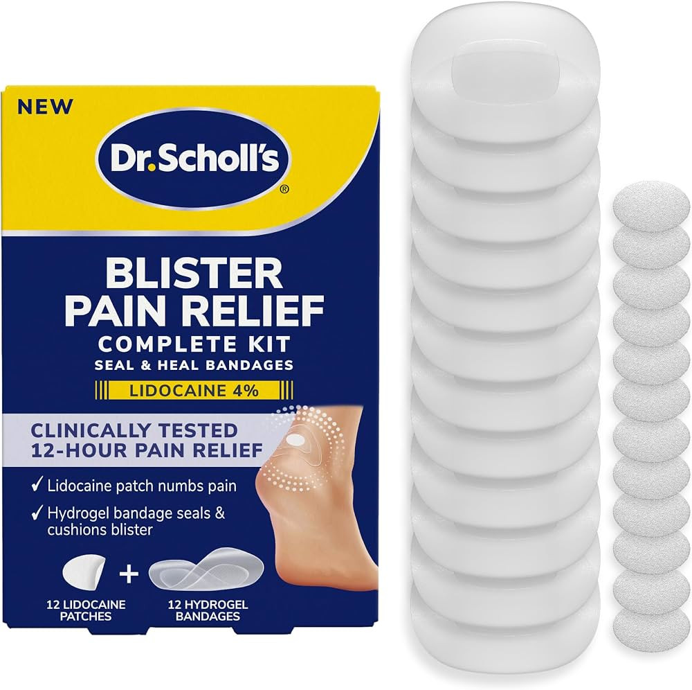 Dr. Scholl\u2019s Blister Pain Relief Complete Kit, 12 ct - The Only Blister Treatment with an Ac... | Amazon (US)