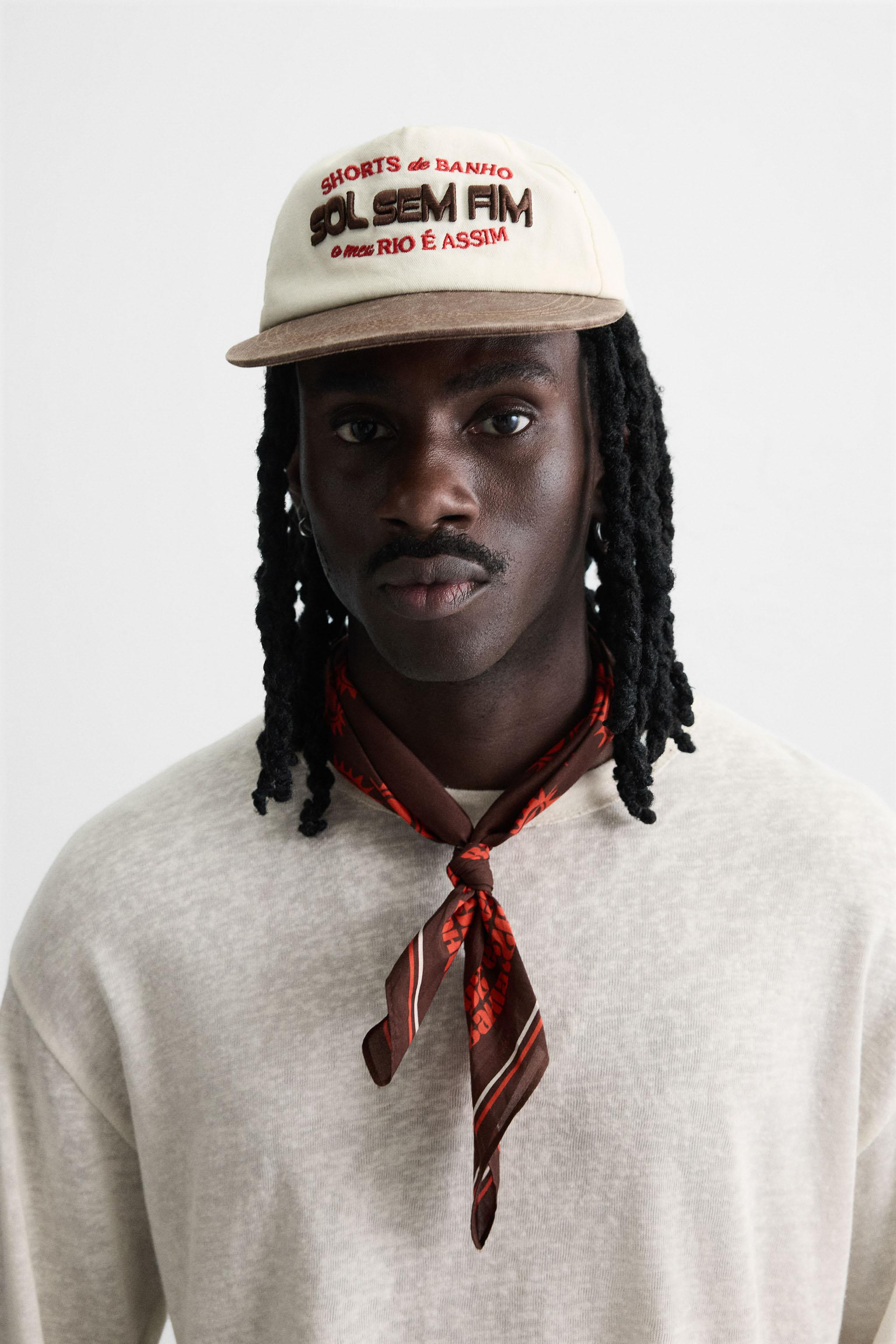 CONTRAST EMBROIDERY CAP | Zara US