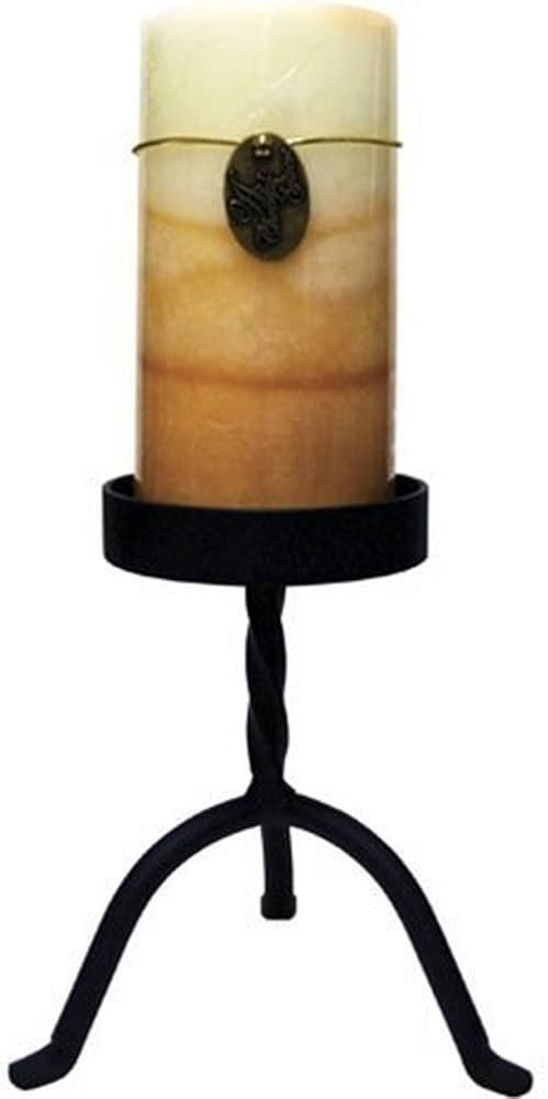 A Cheerful Giver Pillar Candle Holder - 6" Tall Black Decorative Metal Candle Stand - Fits up to ... | Amazon (US)