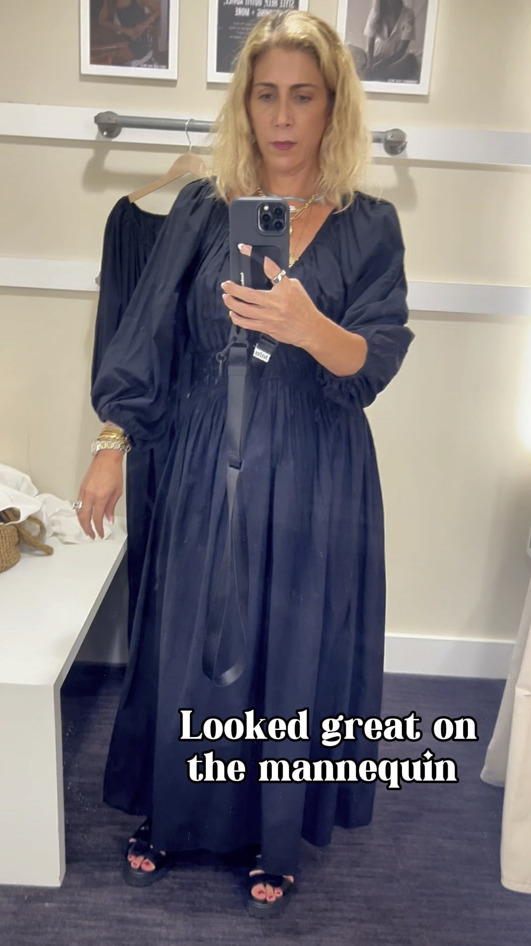I saw this boho dress on the mannequin and had to try it on. 

I was told to size down a size so I grabbed a 4. Here it is.

Way too much fabric. And lots of elastic 

#LTKStyleTip #LTKOver40