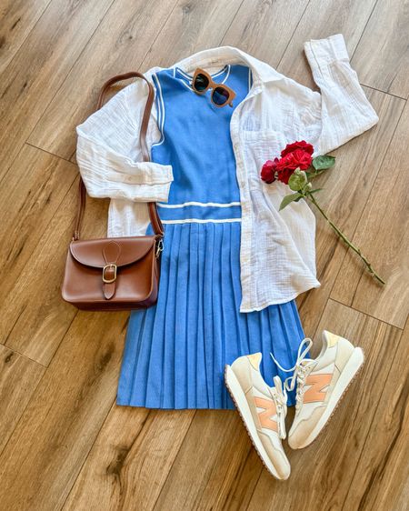 Casual outfit. Tennis aesthetic. Sweater dress. Dress with sneakers. Old money aesthetic. 

#LTKGiftGuide #LTKSaleAlert #LTKSeasonal