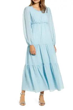 Tiered Long Sleeve Maxi Dress | Nordstrom