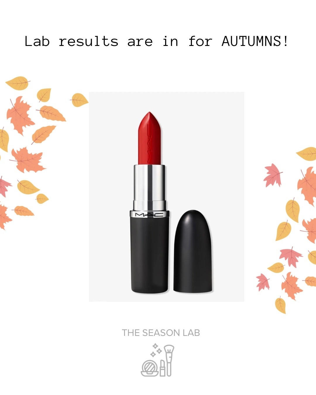 The perfect warm red for Autumns🍁

MAC
M.A.Cximal Sleek Satin Lipstick
Left On Red 💄

#warmautumn
#trueautumn
#darkautumn
#softautumn
#darkautumn
#deepautumn

#LTKStyleTip #LTKBeauty