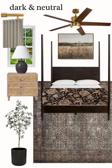 Dark, neutral, & moody bedroom!

Master bedroom, California casual, Target, studio Mcgee, pottery barn, amazon, etsy art, Home Depot, black bed, wooden nightstand, Amber interiors rug, olive tree, ceiling fan, blackout curtains, light wood, brass



#LTKstyletip #LTKhome #LTKfindsunder100