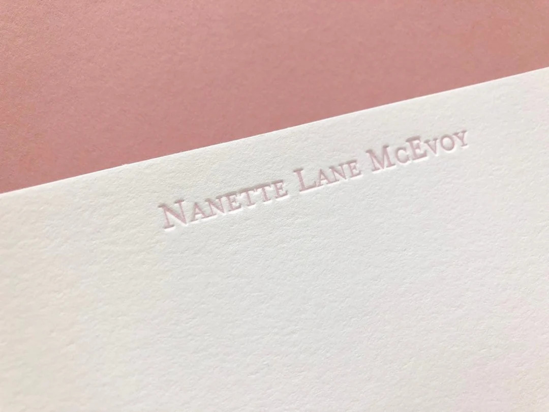 Letterpress Classic Stationery, Set of 50 or More, Paper, Anniversary, Thank You, Traditional, Hu... | Etsy (US)