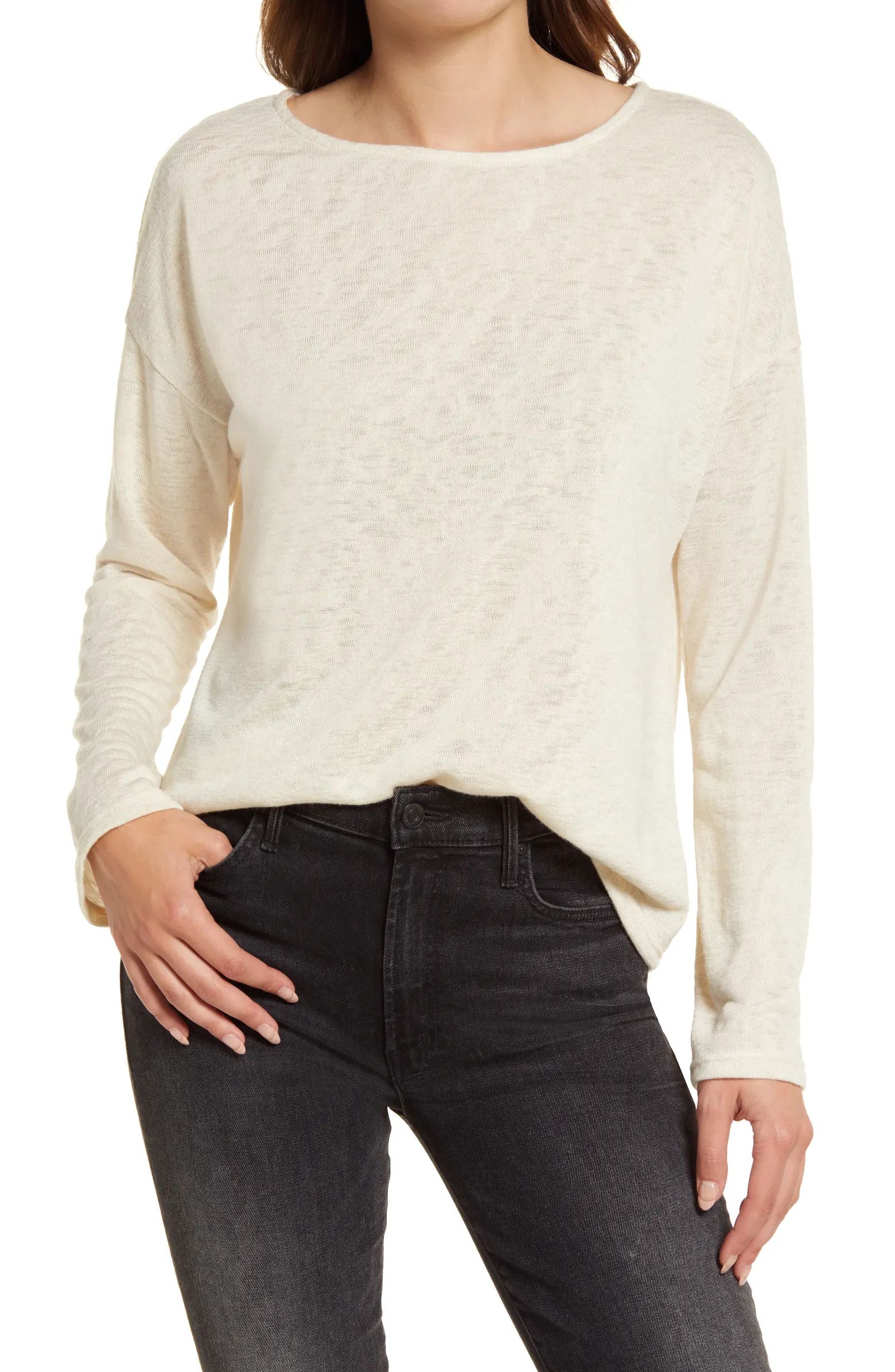 Structured Knit Tunic Top | Nordstrom