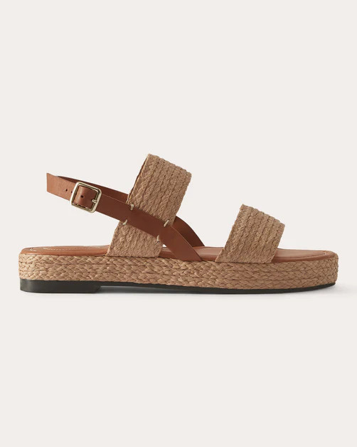 Donna Raffia Platform Sandal | Olivela