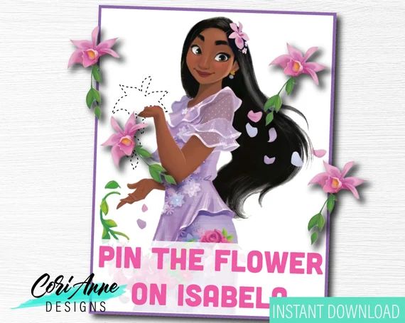 Encanto Party Game  Pin the Flower on Isabela Birthday | Etsy | Etsy (US)