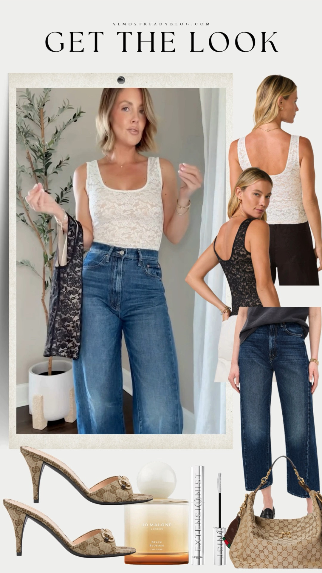 XS top / 24 jeans (a size down for me) / heels run a tad small, I sized up a 1/2

lace tank top, lace top, casual chic, barrel leg jeans, night out outfit, amanda west, almostreadyblog

#LTKPetite #LTKOver40 #LTKootd